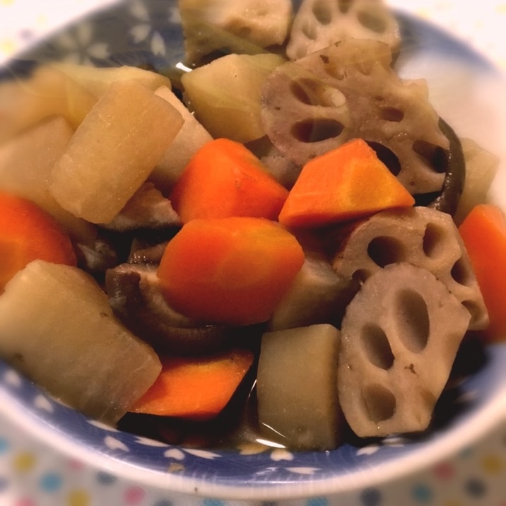 めんつゆで根菜の煮物